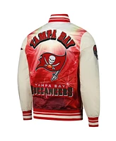 Pro Standard Men's Cream Tampa Bay Buccaneers Sublimated Satin Full-Snap Jacket