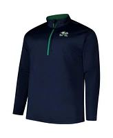 Fanatics Men's Navy Notre Dame Fighting Irish Big Tall Defender Quarter-Zip Top