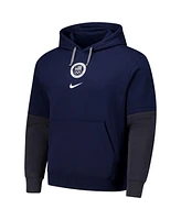 Nike Men's Navy Team Usa Club Color Block Pullover Hoodie