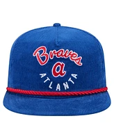 New Era Men's Royal Atlanta Braves Full Circle Corduroy Golfer Adjustable Hat