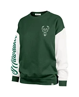 '47 Brand Women's Hunter Green Milwaukee Bucks Rise Andie Oversized Pullover Sweatshirt