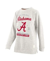 Pressbox Women's Oatmeal Alabama Crimson Tide Plus Comfy Cairo Terry Pullover Sweatshirt