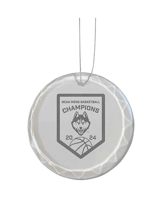 Memory Company UConn Huskies 2024 Ncaa Men's Basketball National Champions 3' Round Glass Ornament