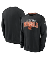 Nike Men's Black Cincinnati Bengals Rewind Club Pullover Sweatshirt