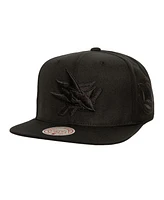 Mitchell & Ness Men's Black San Jose Sharks Soul Strike Tonal Snapback Hat