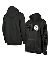 New Era Men's Brooklyn Nets Charcoal Tip-Off Collection Pullover Hoodie