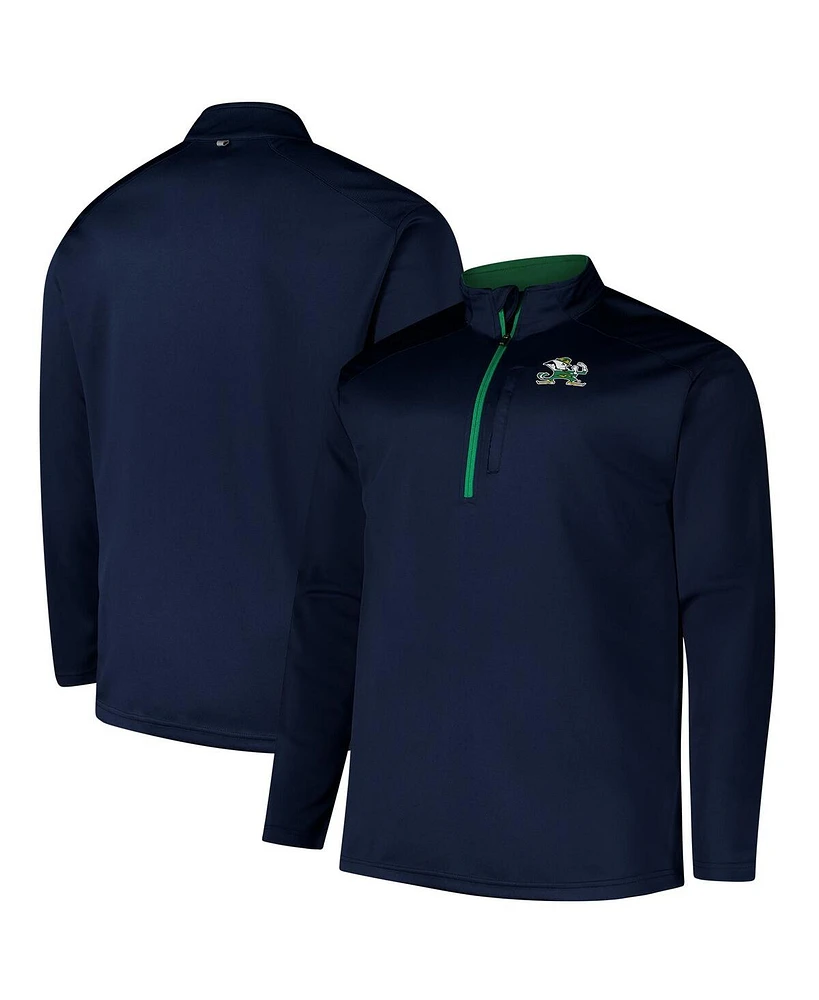 Fanatics Men's Navy Notre Dame Fighting Irish Big Tall Defender Quarter-Zip Top