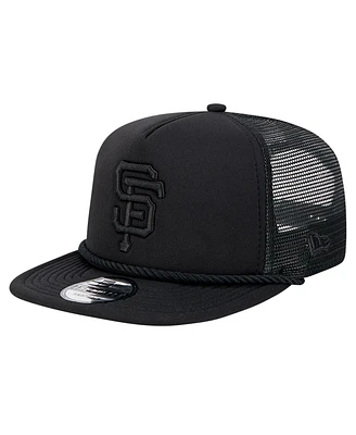 New Era Men's Black San Francisco Giants Tone Foam Meshback Golfer Snapback Hat