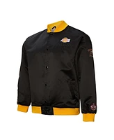 Mitchell & Ness Men's Black Los Angeles Lakers Hardwood Classics Team Og 3.0 Lightweight Satin Full-Snap Jacket