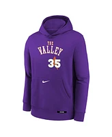 Nike Big Boys and Girls Kevin Durant Purple Phoenix Suns 2024/25 City Edition Name Number Pullover Hoodie