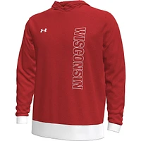 Under Armour Men's Red Wisconsin Badgers 2024 On-Court Shootaround Long Sleeve Hoodie T-Shirt