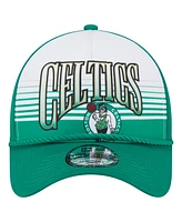 New Era Men's Kelly Green Boston Celtics Throwback Gradient A-Frame 9FORTY Adjustable Hat