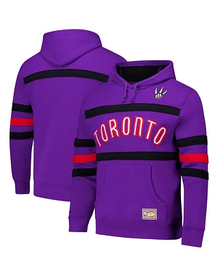 Mitchell & Ness Men's Purple Toronto Raptors Hardwood Classics Nights Head Coach Pullover Hoodie