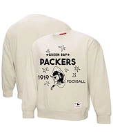 Mitchell & Ness Women's Cream Green Bay Packers Shooting Stars Pullover Sweatshirt