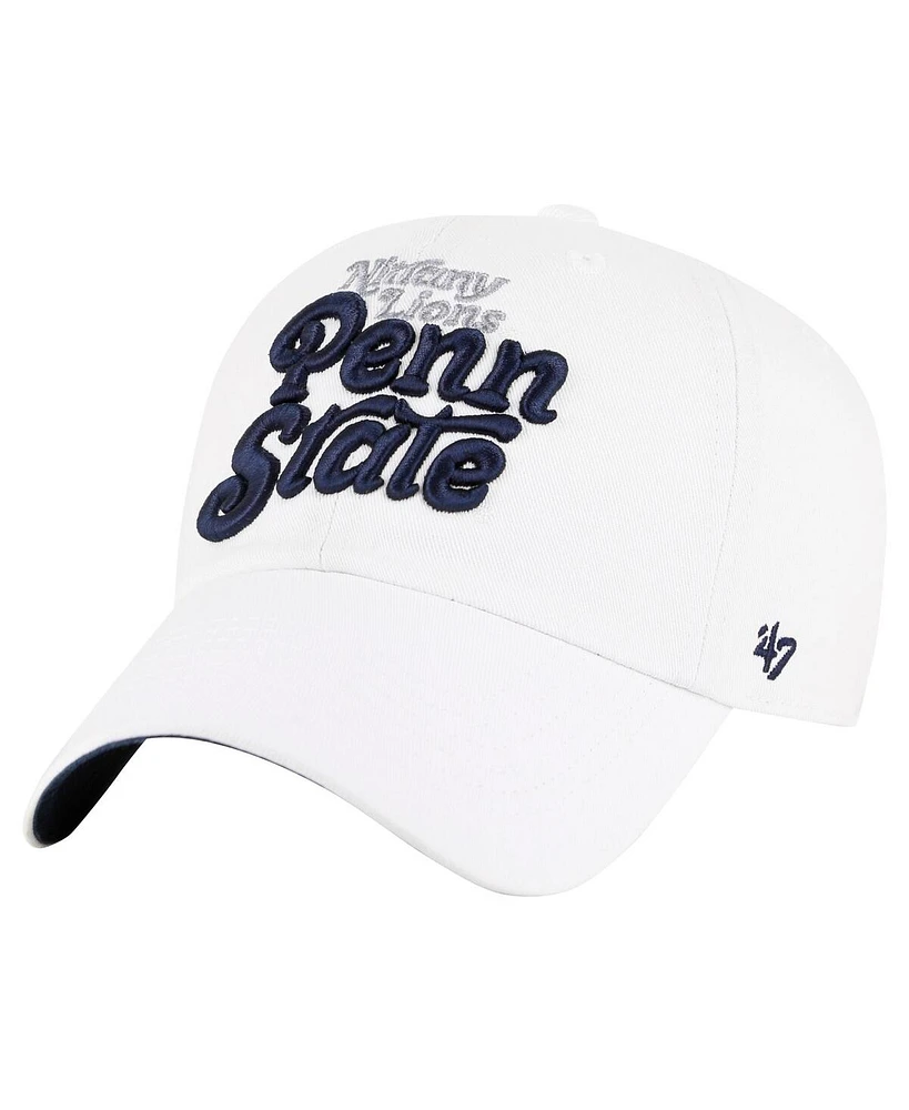 '47 Brand Women's White Penn State Nittany Lions Pensacola Clean Up Adjustable Hat