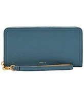 Fossil Logan Leather Zip Around Clutch Wallet