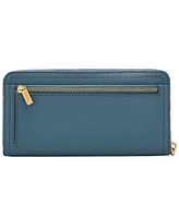 Fossil Logan Leather Zip Around Clutch Wallet