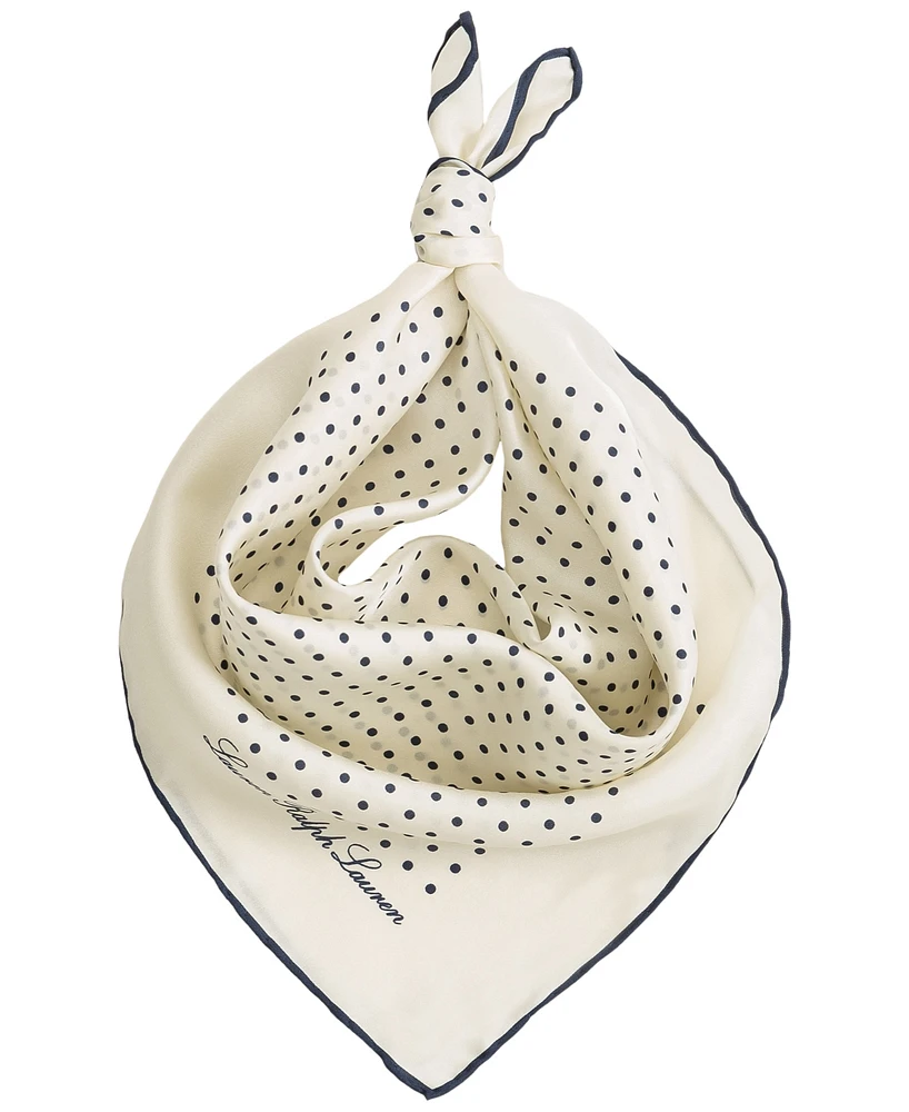 Lauren Ralph Core Dot Square Scarf