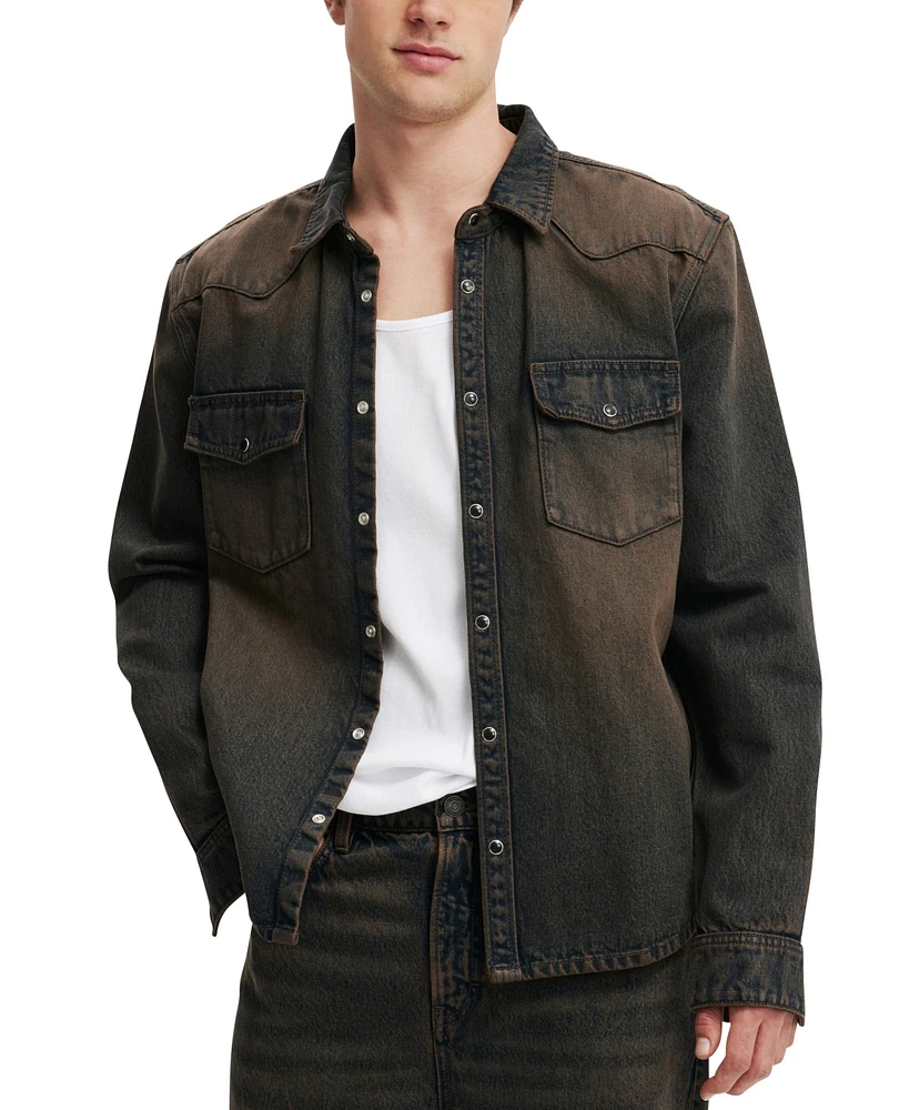 Cotton On Men's Western Overshirt