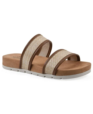 Cliffs by White Mountain Women's Tropical Slide Slip-On Sandals