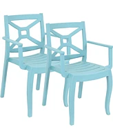 Tristana Plastic Outdoor Patio Arm Chair