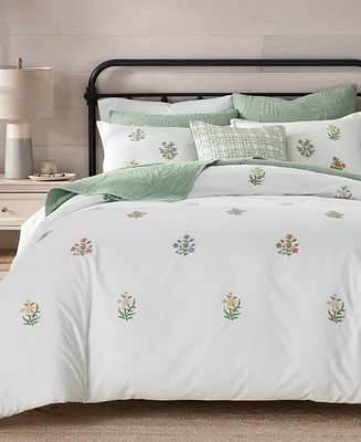 Charter Club Bouquet Embroidery 3-Pc. Comforter Set, Full/Queen, Exclusively at Macy's