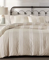Charter Club Clifton Cotton/Linen Stripe 3-Pc. Comforter Set, King