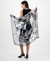 I.n.c. International Concepts Women's Tropical Leaf Border Print Square Scarf, Exclusively at Macy's