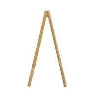 Double Towel Ladder with 4 Rungs 35.4"x19.7"x39.4" Bamboo