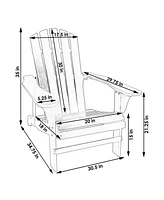 Coastal Bliss Painted Natural Fir Adirondack Chair