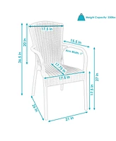 Segesta All-Weather Faux Wicker Plastic Dining Chair