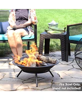 Outdoor Fire Pit Bowl Replacement Insert for Diy or Existing Fire Pits - Wood-Burning Fire Bowl for Outside