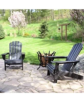 Adirondack Chairs with Cup Holder - Set of 2 Outdoor All-Weather for the Fire Pit, Patio, Campsite, or Yard 300-Pound Capacity