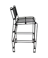 39.5-Inch H Modern Indoor/Outdoor Steel Wire Bar Stools - 240-Pound Weight Capacity