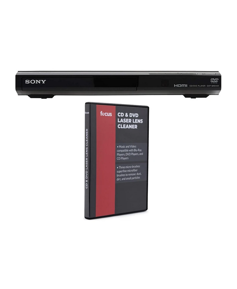 Sony Dvp-SR510H 1080p Upscaling Dvd Player with Cd/Dvd Lens Cleaner