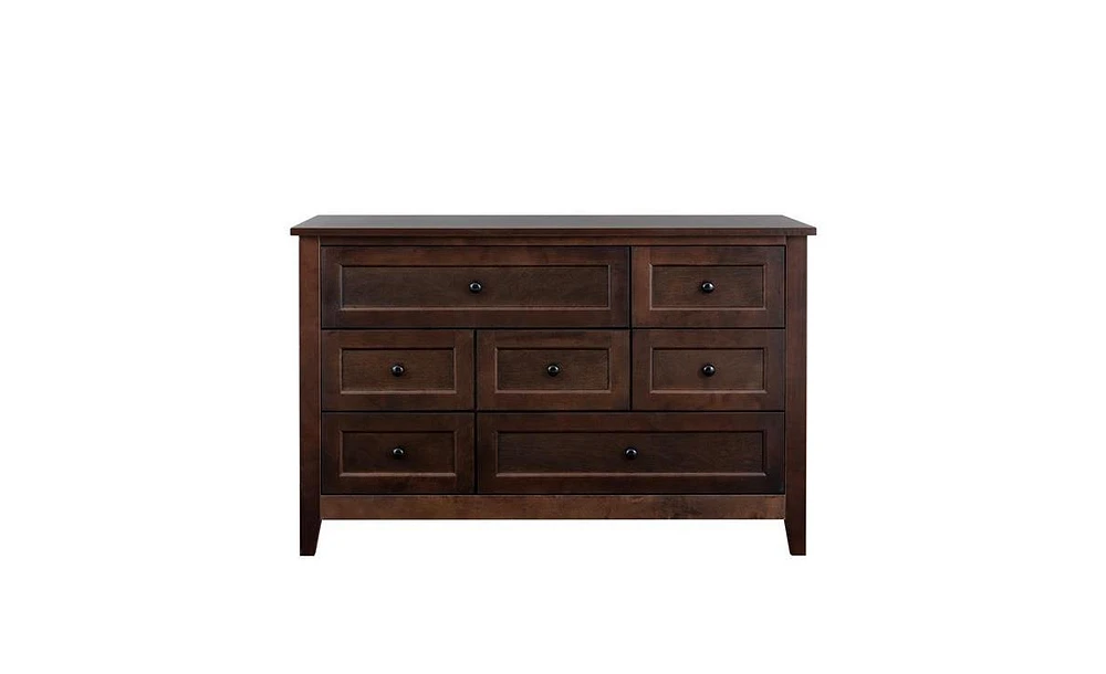 Solid Wood Spray-Painted Console Table – Auburn Buffet Server with Lockers and Drawers