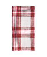 27' X 18" Gracelyn Plaid Woven Cotton Kitchen Dish Towel, Red and White Plaid