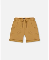 Deux par Boy Stretch Twill Short Tan - Toddler|Child