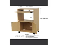 Kings Brand Furniture Byron 2-Door Kitchen Microwave Cart