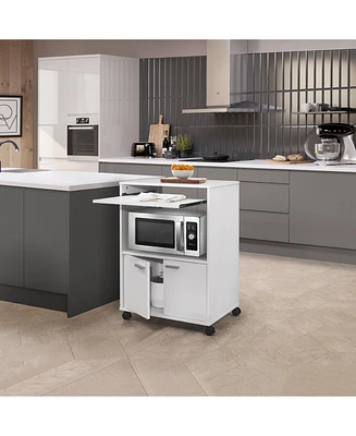 Kings Brand Furniture Byron 2-Door Kitchen Microwave Cart