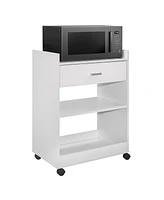 Kings Brand Furniture Dellow Wood Kitchen Cart