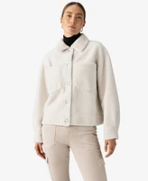 Sanctuary Women's Cozy Button-Front Sherpa Shacket