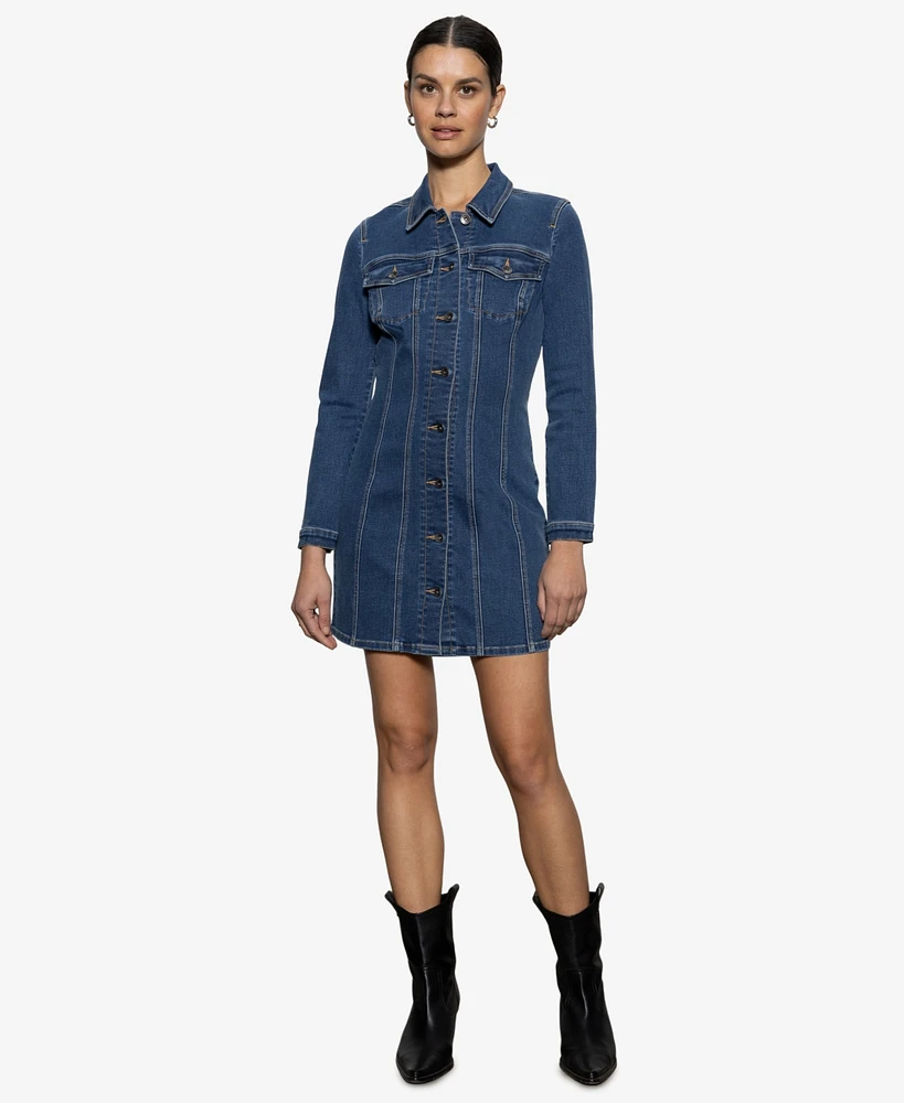 Sanctuary Women's Sculpted Denim Mini Dress