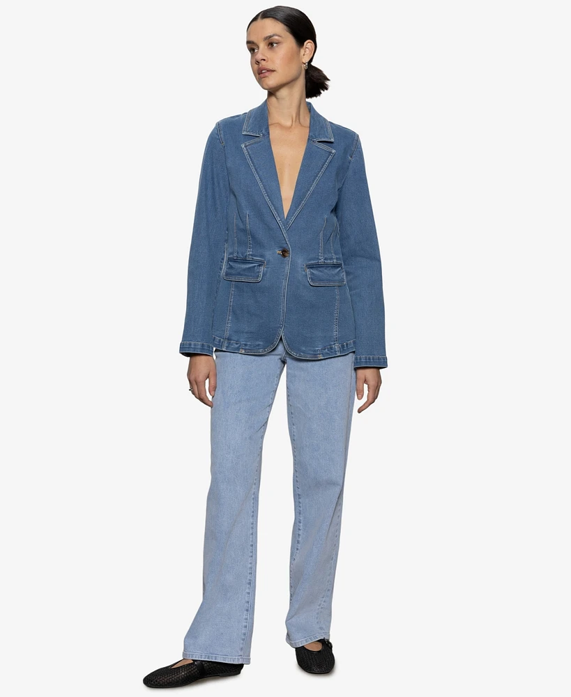 Sanctuary Women's Sculpted Denim Blazer