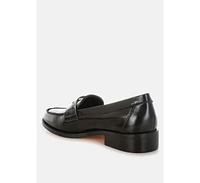 Roxana Real Leather Penny Strap Loafers