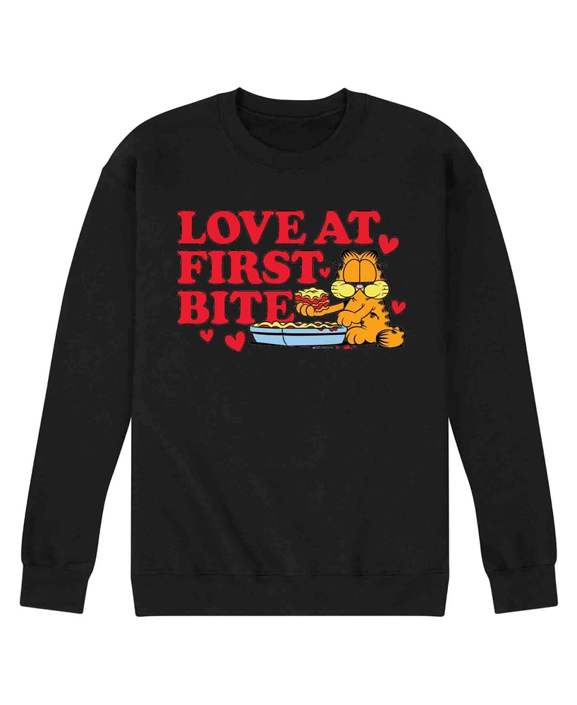 Airwaves Men's Garfield Love At First Bite Fleece Sweatshirt