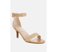 Rano Raffia Kitten Heel Sandals