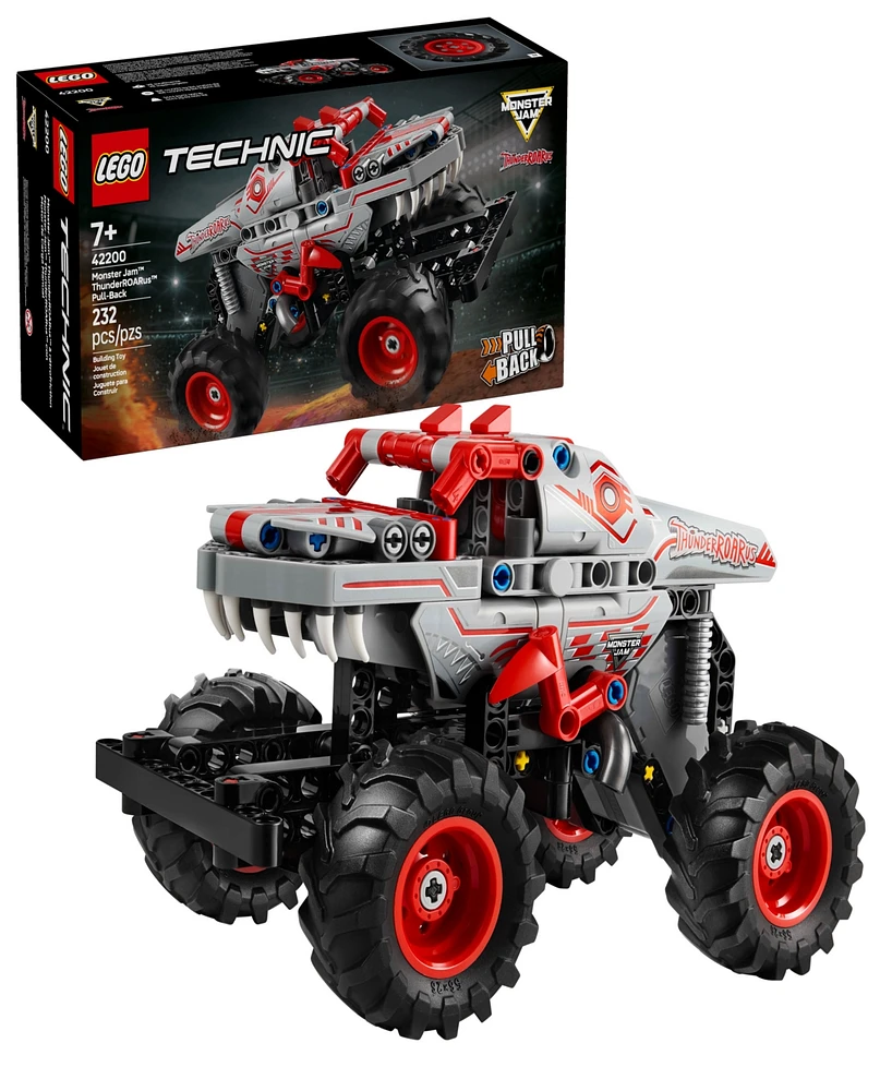 Lego Technic Monster Jam ThunderROARus Pull-Back Monster Truck Building Toy 42200, 232 Pieces