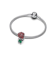 Pandora Sterling Silver Sparkling Rose Bloom Charms