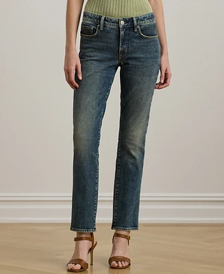 Lauren Ralph Petite Mid-Rise Straight Ankle Jeans